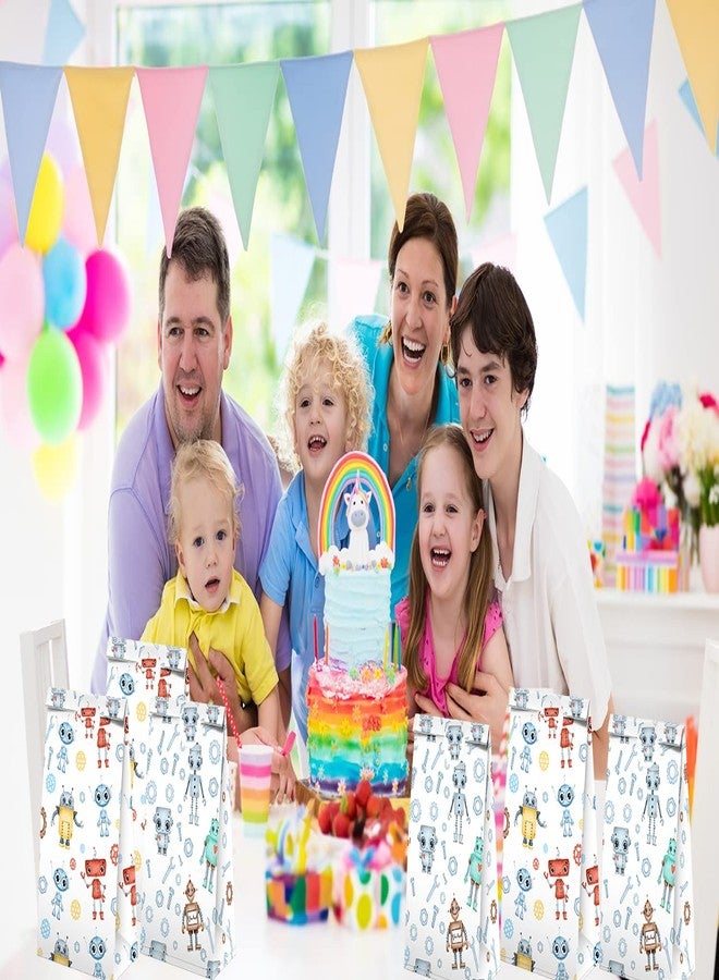BonBeeDesign ٢٤ كيس حلوى مزين بملصقات من BonBeeDesign - أكياس هدايا مميزة لحفلات أعياد الميلاد بطابع الروبوتات - Image 5